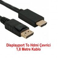 MAXGO 2077 Displayport to Hdmi Kablo Display Port Çevirici Dönüştürücü 1.8 M