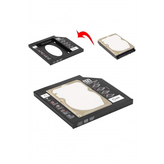 MAXGO 2223 12.7mm Sata Hdd Harddisk Caddy Kızak Kutu Laptop Ssd Notebook Ikinci Hdd Takma