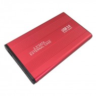 2.5 inç USB 3.0 Sata Harddisk HDD Kutusu 5 Gbps + Kılıf - Kırmızı Aluminyum SSD