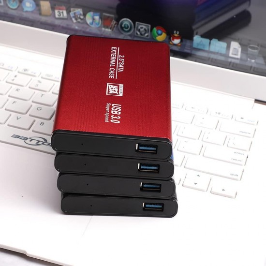 MAXGO 2126k 2.5 Inç Usb 3.0 Sata Harddisk Hdd Kutusu 5 Gbps + Kılıf - Kırmızı Aluminyum Ssd