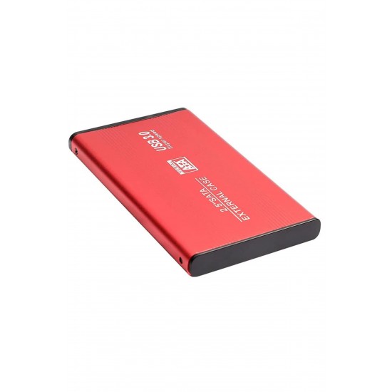 MAXGO 2126k 2.5 Inç Usb 3.0 Sata Harddisk Hdd Kutusu 5 Gbps + Kılıf - Kırmızı Aluminyum Ssd