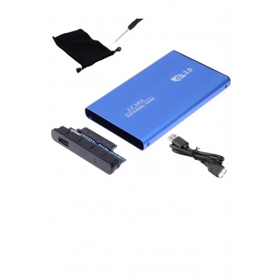 MAXGO 2126s 2.5 Inç Usb 3.0 Sata Harddisk Hdd Kutusu 5 Gbps + Kılıf - Siyah Aluminyum Ssd