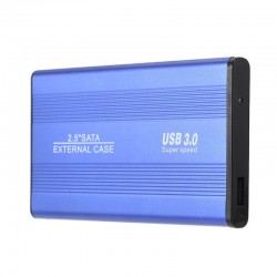 2.5 inç USB 3.0 Sata Harddisk HDD Kutusu 5 Gbps + Kılıf - Mavi Aluminyum SSD