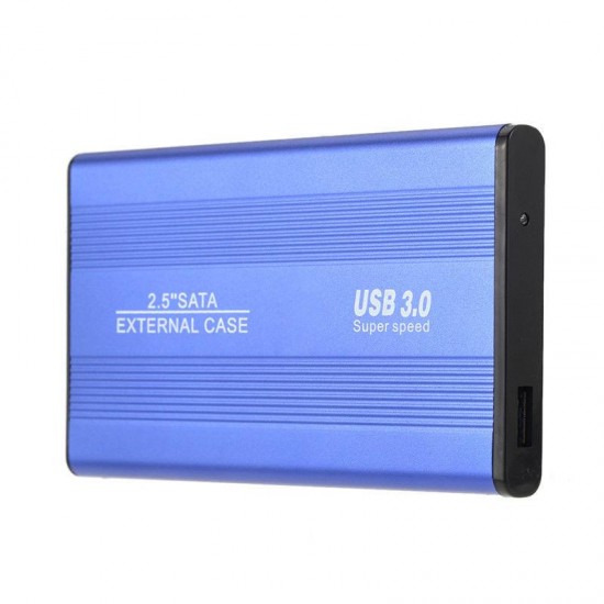 Maxgo 2126 2.5 Inç Usb 3.0 Sata Harddisk Hdd Kutusu 5 Gbps + Kılıf - Mavi Aluminyum