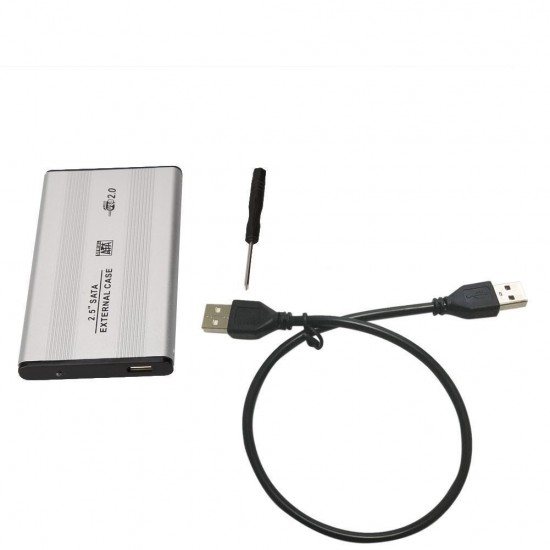 MAXGO 2.5 USB Harici SSD Harddisk HDD Kutusu Sata Hard Disk Harici - Kılıflı - Gümüş MG-2001S