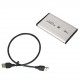 MAXGO 2.5 USB Harici SSD Harddisk HDD Kutusu Sata Hard Disk Harici - Kılıflı - Gümüş MG-2001S