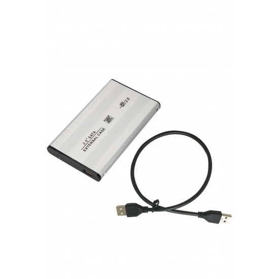 MAXGO 2.5 USB Harici SSD Harddisk HDD Kutusu Sata Hard Disk Harici - Kılıflı - Gümüş MG-2001S