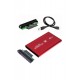 MAXGO 2.5 USB Harici SSD Harddisk HDD Kutusu Sata Hard Disk Harici - Kılıflı - Kırmızı MG-2001R