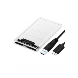 MAXGO 2.5" Hdd Kutusu USB 3.0 Sata Harici Harddisk Kutusu SSD Hard Disk Şeffaf