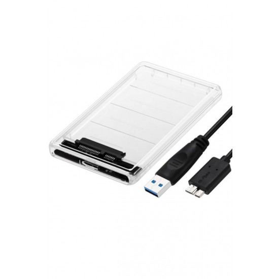 Maxgo 2135 2.5" Hdd Kutusu USB 3.0 Sata Harici Harddisk Kutusu SSD Hard Disk Şeffaf