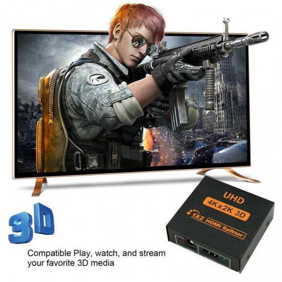 Maxgo 2123 2 Port Hdmi Splitter Çoklayıcı - 4K Çözünürlük 2160P Switch