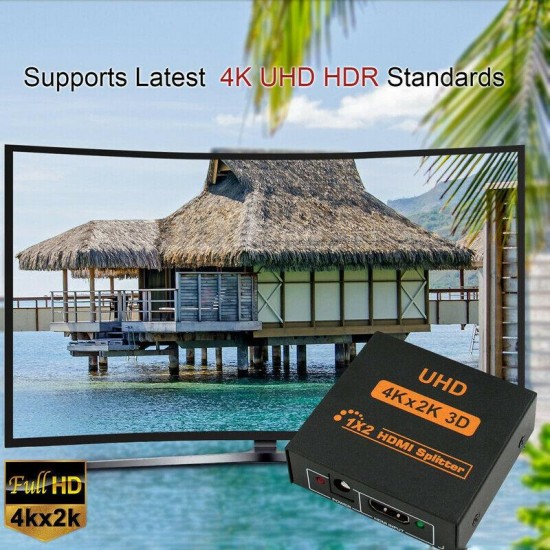 Maxgo 2123 2 Port Hdmi Splitter Çoklayıcı - 4K Çözünürlük 2160P Switch