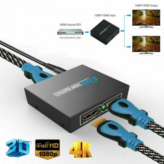 MAXGO 2150 2 Port Hdmi Switch Splitter Ekran Çoklayıcı Çoğaltıcı