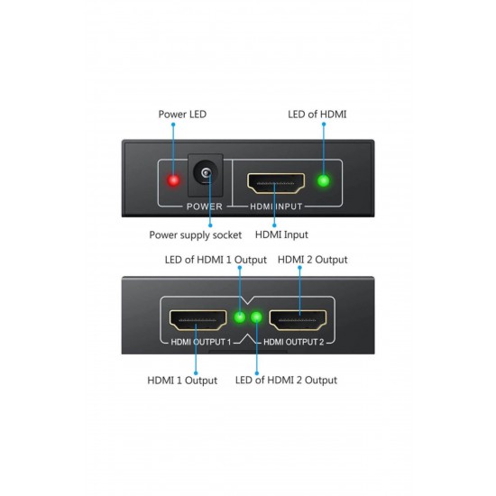 MAXGO 2150 2 Port Hdmi Switch Splitter Ekran Çoklayıcı Çoğaltıcı