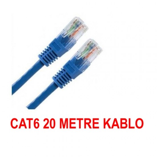 Maxgo 2030 Cat6 20mt Lan Ethernet Kablosu Fabrikasyon Internet Kablo Cat6speed Metre