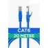 2030 20m Mt Metre Cat6 Internet Kablosu Ethernet Fabrikasyon Rj45