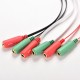 2x3.5mm Stereo Dişi to 4 pin 3.5mm Stereo Erkek Çevirici Y Kablo Kulaklık Mikrofon