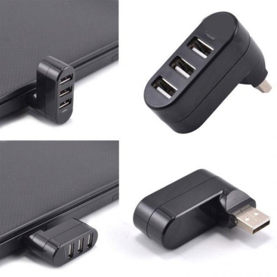 3 PORT 180 DİRSEK USB HUB ÇOĞALTICI ÇOKLAYICI USB 2.0 DİŞİ ÇOKLAMA