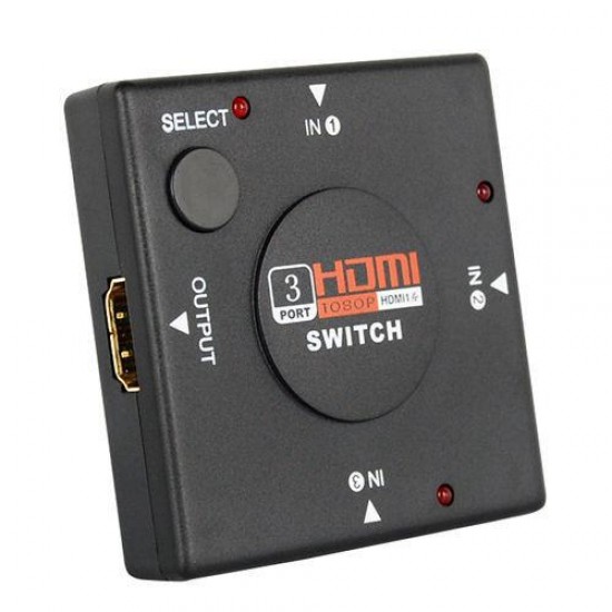 Hdmi Çoklayıcı Çoğaltıcı Switch Splitter 3 port 3 Giriş 1 Çıkış