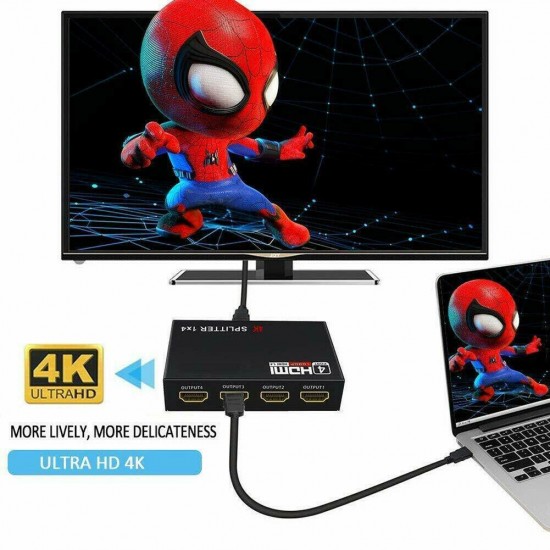 4 PORT Hdmi Çoklayıcı Çoğaltıcı SPLITTER 1 Giriş 4 Çıkış + ADAPTÖRLÜ 4 PORT Hdmi Çoklayıcı Çoğaltıcı SPLITTER 1 Giriş 4 Çıkış + ADAPTÖRLÜ