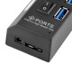 4 Port Usb 3.0 Çoğaltıcı Çoklayıcı Hub - Yüksek Hız 5 Gbps - On/Off Anahtarlı - Adaptörlü