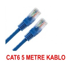 5 Metre Cat6 Patch Kablosu Ethernet Adsl Fabrikasyon UÇLAR