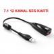 MAXGO 2108 7.1 Usb Ses Kartı 12 Kanal Çevirici Dönüştürücü