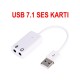 Usb Ses Kartı 7.1 7 Kanal Ses Çevirici BST-2085p Dönüştürücü Adaptör Harici