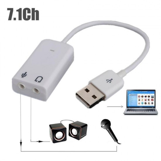 Usb Ses Kartı 7.1 7 Kanal Ses Çevirici BST-2085p Dönüştürücü Adaptör Harici