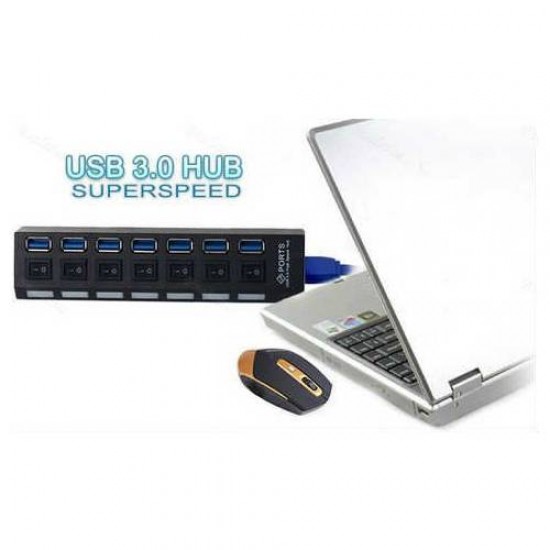 Maxgo 2102 7 Port USB 3.0 Hub Çoklayıcı Çoğaltıcı On/off Anahtarlı