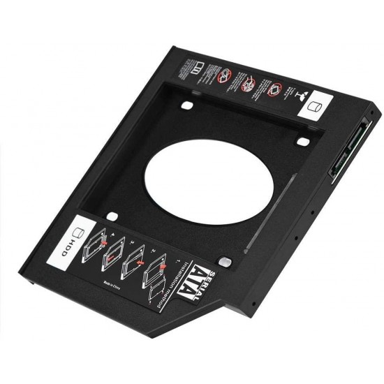 MAXGO 2222 9.5mm Sata Hdd Harddisk Caddy Kızak Kutu Laptop Ssd Notebook Ikinci Hdd Takma