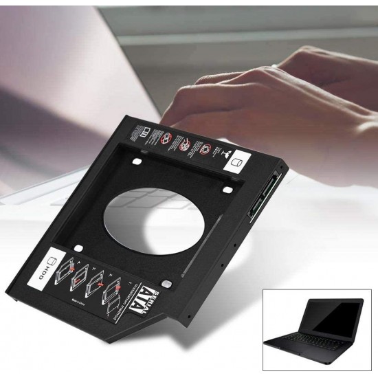 MAXGO 2222 9.5mm Sata Hdd Harddisk Caddy Kızak Kutu Laptop Ssd Notebook Ikinci Hdd Takma