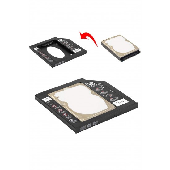 MAXGO 2222 9.5mm Sata Hdd Harddisk Caddy Kızak Kutu Laptop Ssd Notebook Ikinci Hdd Takma