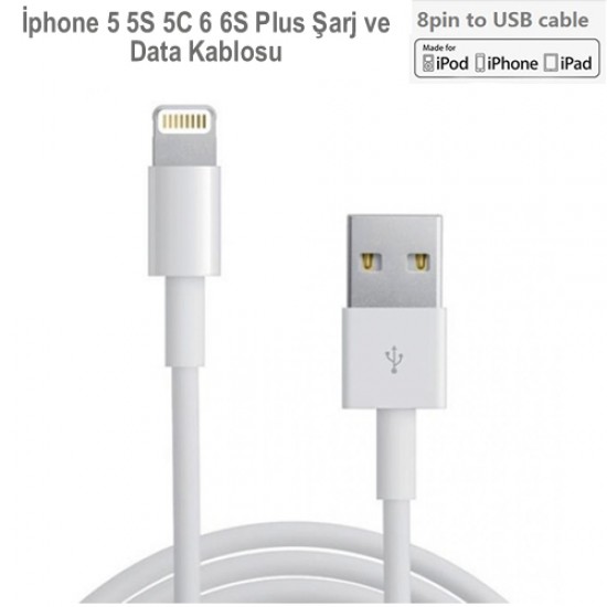 Apple iPhone 5 5S SE 6 6S 7 PLUS Şarj Kablosu KABLO BST-2088p