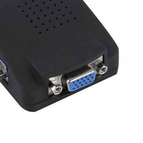 Av Video Rca To Vga Çevirici Dönüştürücü Adaptör svideo VCR Monitor