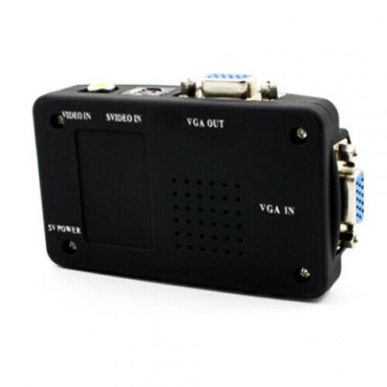Av Video Rca To Vga Çevirici Dönüştürücü Adaptör svideo VCR Monitor