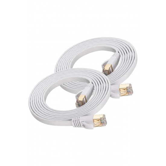 MAXGO CAT7 Ethernet İnternet Kablosu 20M Metre 10Gbps 600Mhz LAN Slim Flat