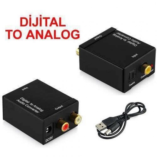 Maxgo 2136 Dijital To Analog Optik Ses Tos Çevirici Dönüştürücü Adaptör