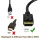 MAXGO Displayport to Displayport Kablosu Display Port DP Bağlantı 1.8m