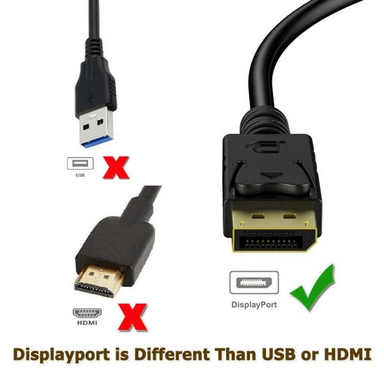 MAXGO Displayport to Displayport Kablosu Display Port DP Bağlantı 1.8m