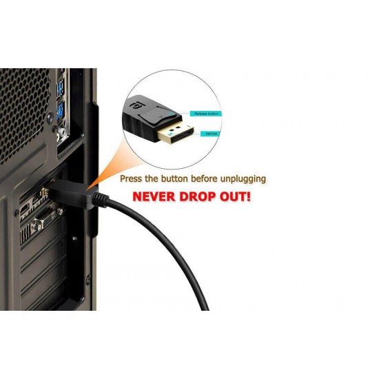 MAXGO Displayport to Displayport Kablosu Display Port DP Bağlantı 1.8m