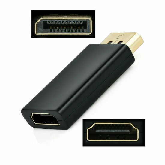 MAXGO 2168 4k Displayport To Hdmi Kablo Display Port Çevirici Dönüştürücü Mini Siyah