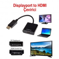 Displayport to Hdmi Display Port HDMI Çevirici Dönüştürücü Adaptör TV LCD Monitör PC Laptop