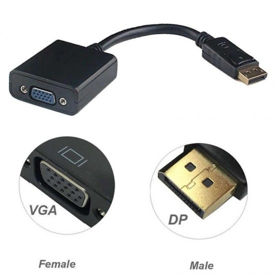 Displayport to VGA Çevirici Adaptör Display Port Dönüştürücü