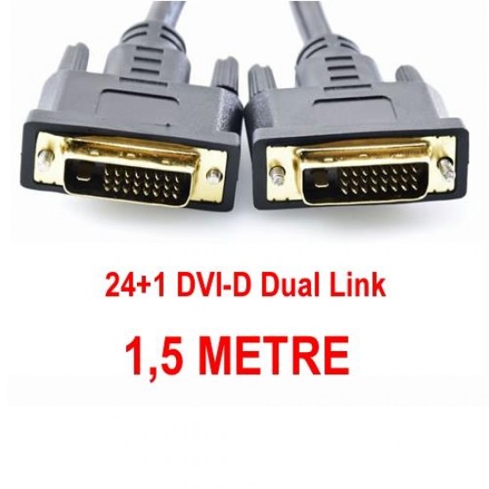 Dvi to Dvi Kablo DVİ 24+1 Çift Filitreli Kablosu 1,5 Metre Görüntü