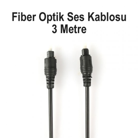 MAXGO 2089 Fiber Optik Ses Kablosu Kablo 3m Metre Dijital Altın Uçlu