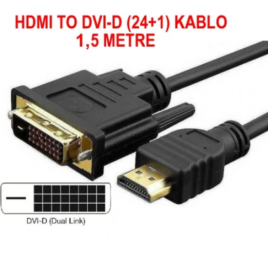 Hdmi TO DVİ 24+1 ÇİFT FİLTRELİ MONİTÖR KABLOSU HDMI BST-2073p 1.5 M