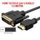 Hdmi TO DVİ 24+1 ÇİFT FİLTRELİ MONİTÖR KABLOSU HDMI BST-2073p 1.5 M