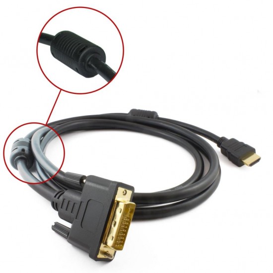 Hdmi TO DVİ 24+1 ÇİFT FİLTRELİ MONİTÖR KABLOSU HDMI BST-2073p 1.5 M
