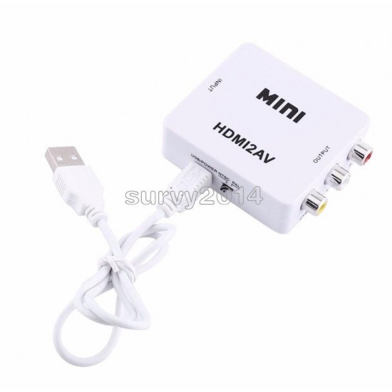 MAXGO 2007 Hdmi To Av Rca Tos Çevirici Dönüştürücü Adaptör Tv Tüplü Televizyon